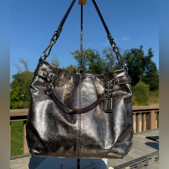 NWOT! Coach Metallic Brooke Gorgeous Leather Shoulder Bag - Picture 1 of 12